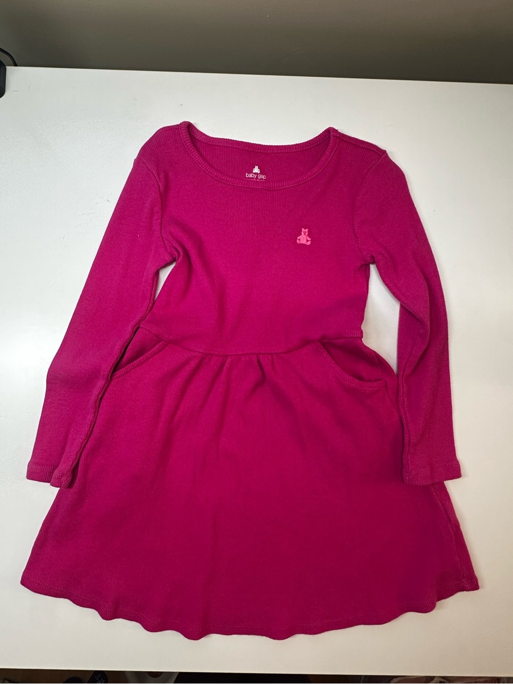 GAP Pink Long Sleeve Knit Dress